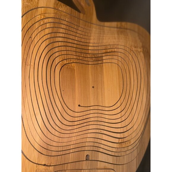 Bonnie & Pop Bamboo Apple Shaped Collapsible Fruit Basket Stand - Picture 3 of 6